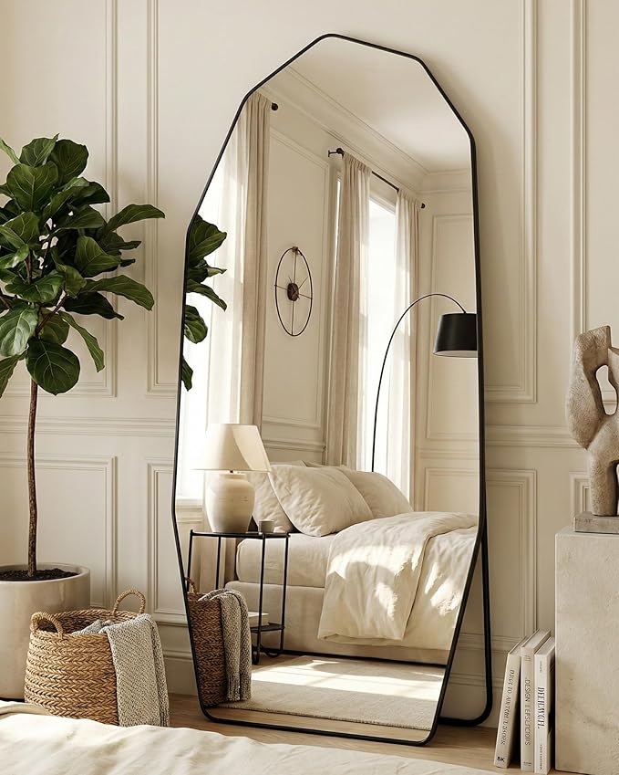 Antok Full Length Mirror, Free Standing Wall Mounted or Leaning Full Body Mirror