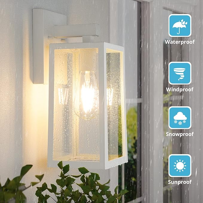 MAXvolador Outdoor Wall Sconce, Large Exterior Waterproof Wall Lantern Light