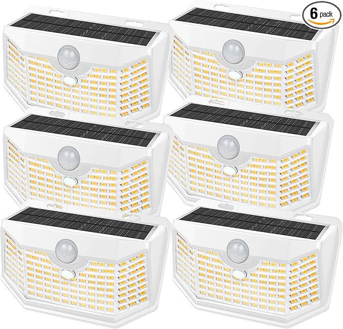 HMCITY 120 LED Solar Lights Outdoor