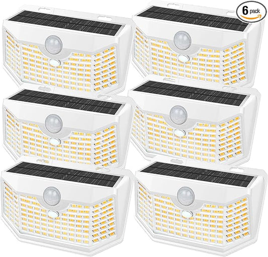 HMCITY 120 LED Solar Lights Outdoor