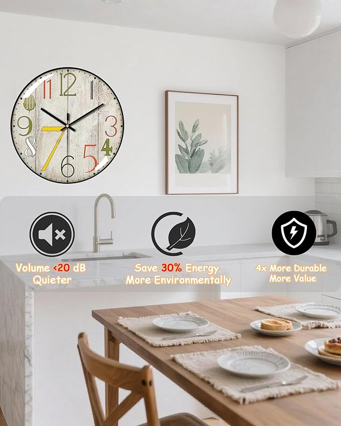 Decorative Wall Clocks Batterys Operated, Retro Wall Clock
