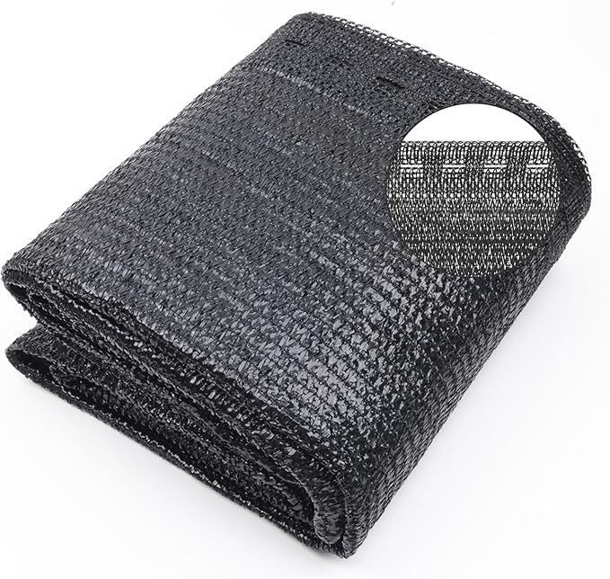 Cool Area 70% 6x12ft Sunblock Shade Cloth Cover Mesh UV Resistant Net for Garden Flower Plant Greenhouse, Black