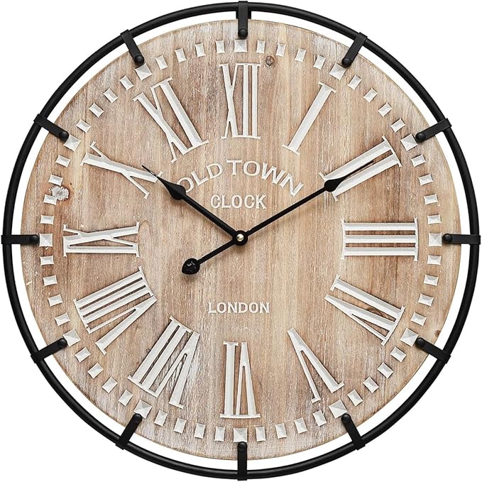 24 Inch Large Farmhouse Wall Clock