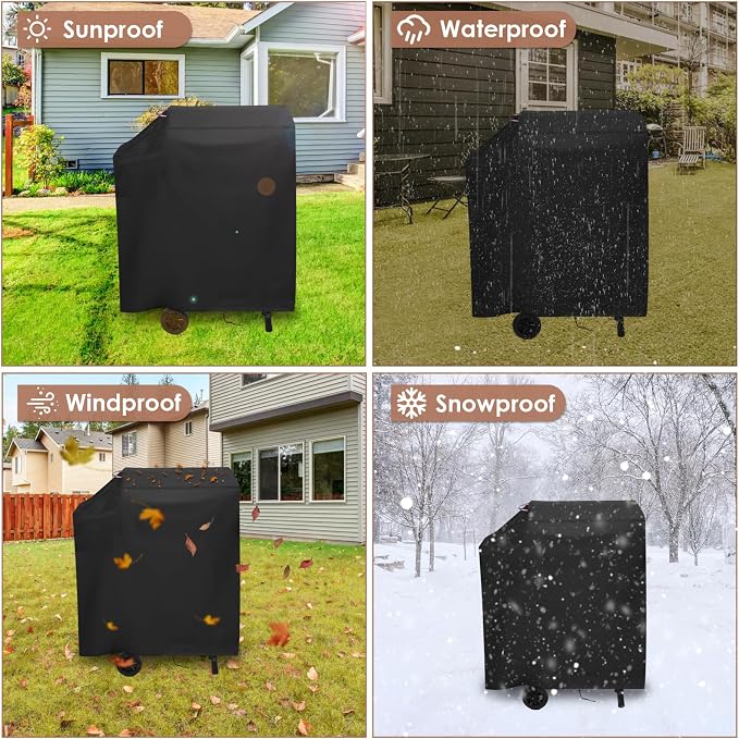 Grill Cover for Char-Griller Model E1515 Charcoal Grill Smoker BBQ Covers Waterproof Griddle Cover Outdoor Grill Smoker Cover - 22"x32"x41"
