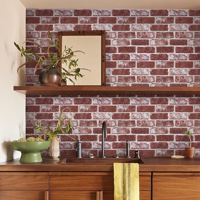 Commomy 3D Peel and Stick Brick Tiles