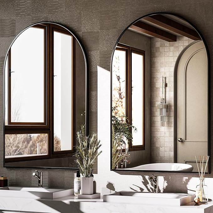 HARRITPURE 20"x30" Arched Bathroom Mirror
