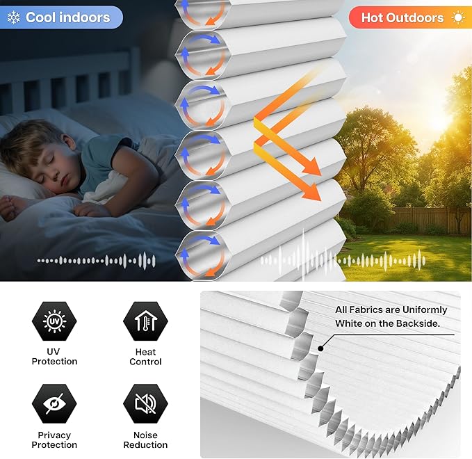 LazBlinds Cordless Cellular Shades