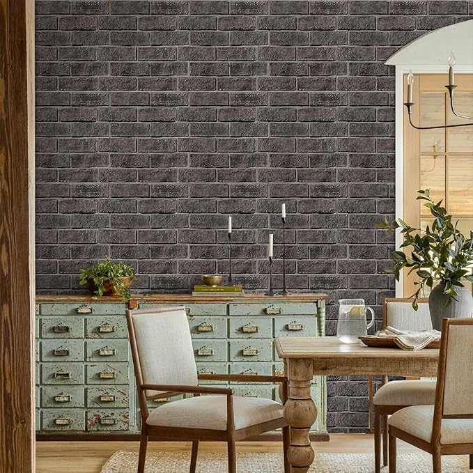Commomy 3D Faux Brick Wallpaper Wall Tiles
