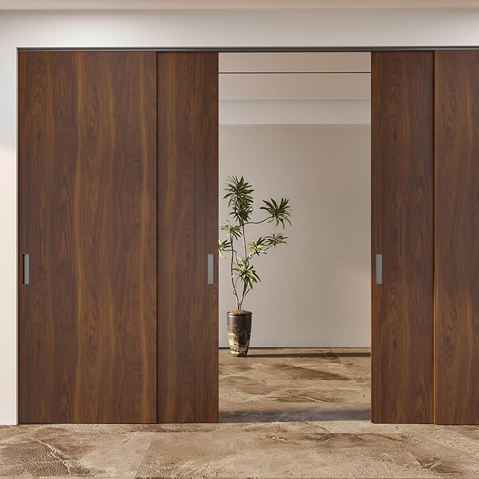 BOMENG Walnut Wood Contact Paper 16x79 inch Dark Brown Wood Wallpaper Peel and