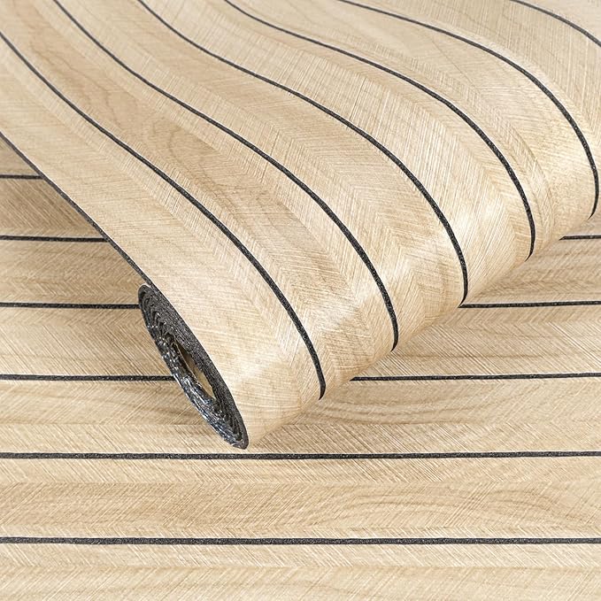 VEELIKE Large Roll Wood Wall Panels 30''x118'' White Oak Wood Slat Peel and
