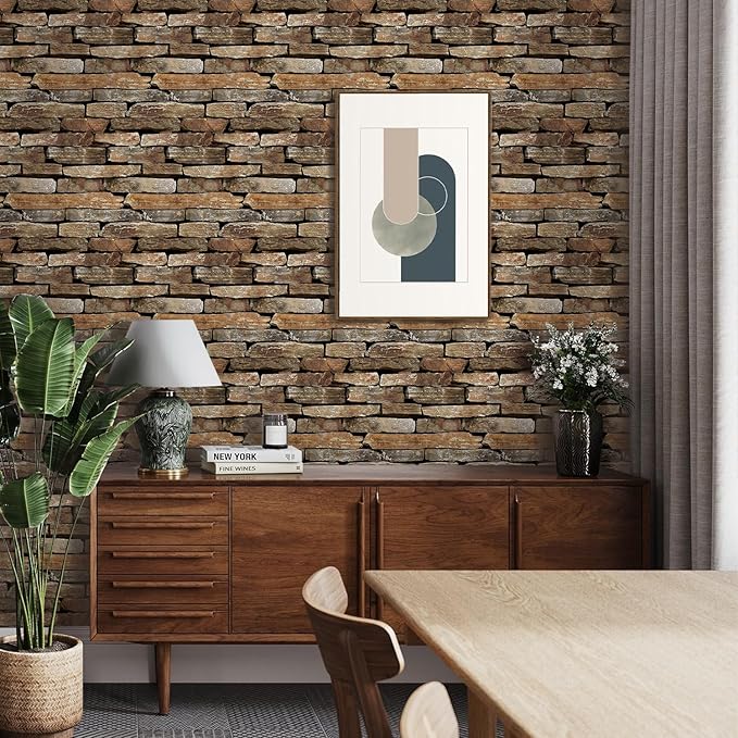 COMSTICKC 3D Faux Stone Wall Panel Peel and Stick Wall Sticker, Ultra-Light