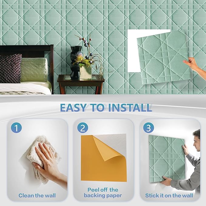 Velvet 3D wall Panels for Interior wall Decor Peel and Stick, Soundproof