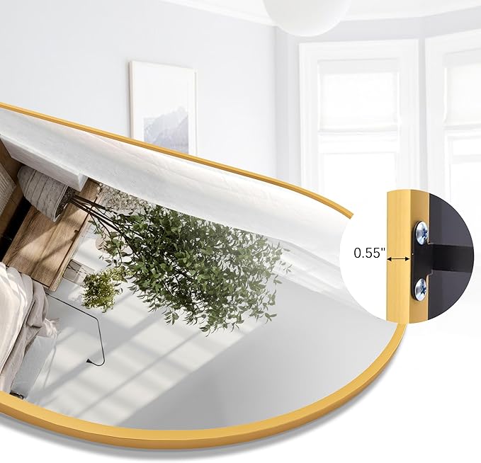 Rowjut Floor Full Length Mirror, Arched Mirrors Full Length 76"x34"
