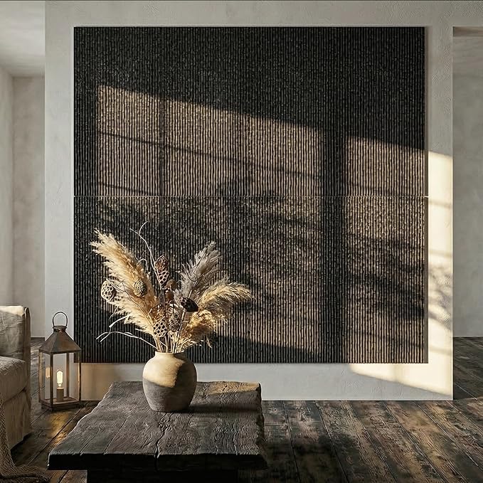VooBang 4 Pack 3D Wall Panels, Waterfall Stone Texture PU Wall Panels, Accent