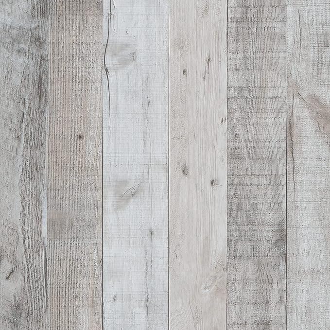 WENMER Gray Vintage Wood Wallpaper, 17.71'' x 472'' Peel and Stick,