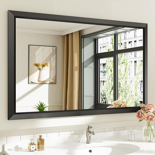 Briivue 48x30 Inch Black Bathroom Mirror