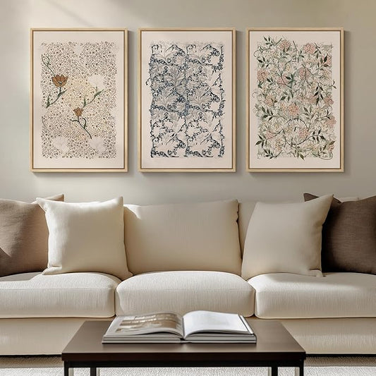 Framed William Morris Canvas Wall Art