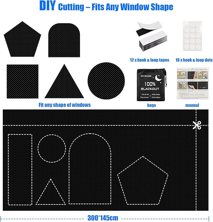 Blackout Blinds 118" x 57", 100% Blackout Curtains