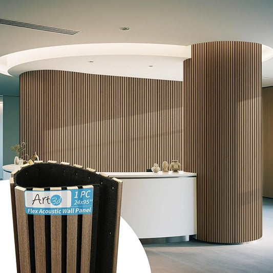 Art3d 1-Pack Acoustic Wood Slat Wall Panel
