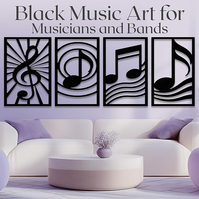 GALLERY GRACE Metal Wall Art Decor – 11" x 16" Set of 4 Single Line Abstract