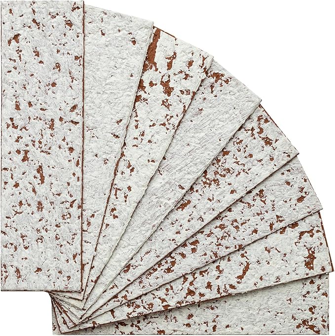 100 Whitewash Red Faux Brick Wall Tiles, 3D Thin Brick Veneers