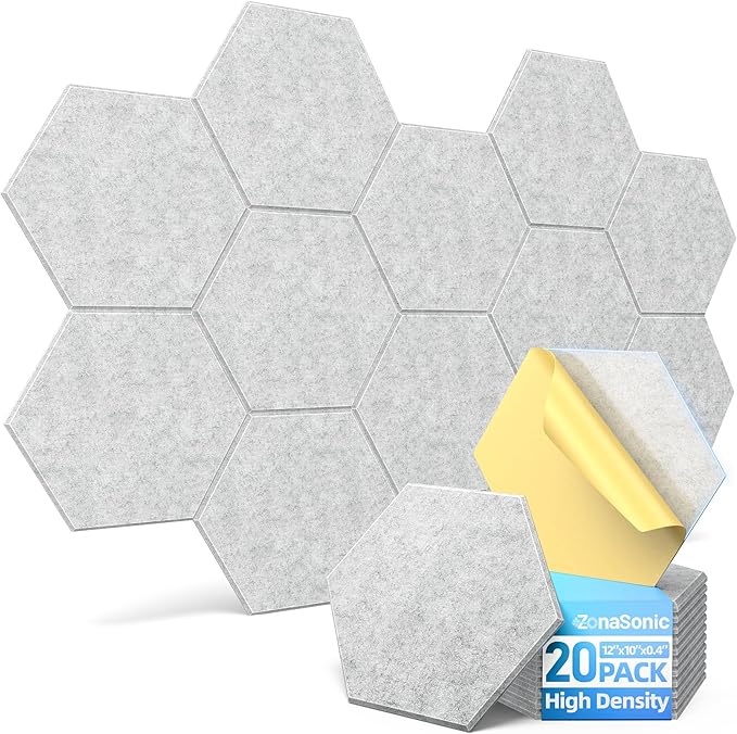 20 Pack Hexagon Acoustic Panels