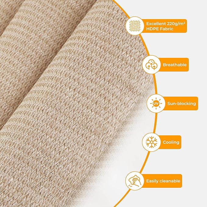 HOMEDEMO Outdoor Roller Shades for Patio, Sun Roller Shade Cloth Roll Blinds