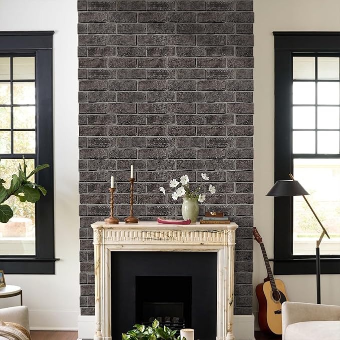 Commomy 3D Faux Brick Wallpaper Wall Tiles