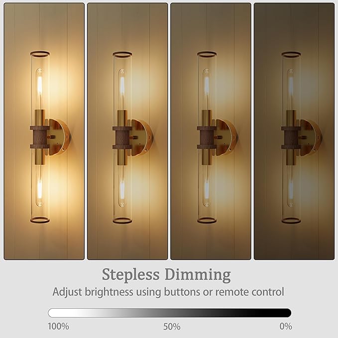 Battery Operated Wall Sconce Set of 2, Modern Cordless Wall Lights