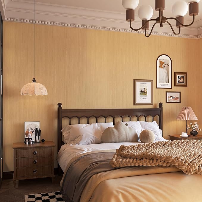 BOMENG Light Brown Wood Contact Paper Thick Oak Wood Wallpaper Peel and Stick