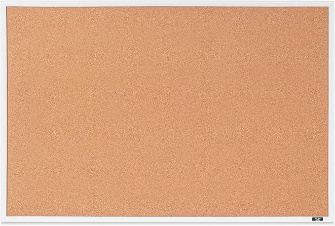 Mr. Pen- White Frame Cork Bulletin Board, Office Wall Cork Board
