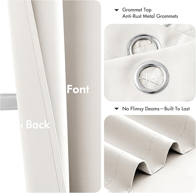MIULEE Blackout Curtains for Bedroom Living Room 2 Panels, Thermal Insulated