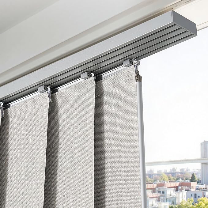 VEVOR Panel Track Blinds, Extendable Track from 45.8 in to 86 in W, Trimmable