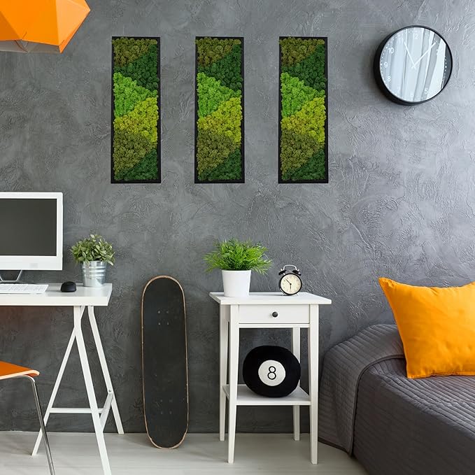 yersiz Large Moss Pattern Wall Art, Real Moss Wall Art