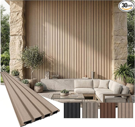 From Plain to Beautiful in Hours WPC Exterior Wall Slat Panels Waterproof