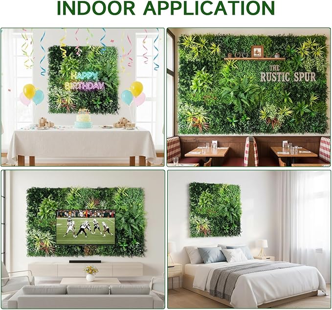 Artificial Plant Wall Panels, Faux Grass Ivy Privacy Screen Fence, Grass Wall