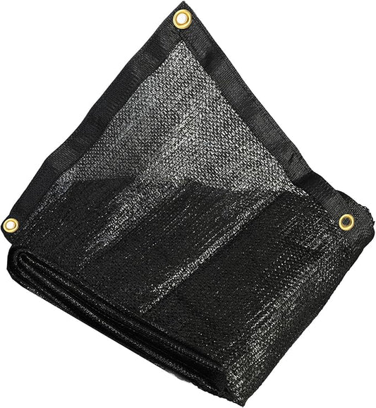 AIMFIKIOR 40% 6 ft X 20 ft Black Shade Cloth, Plant Cover Sun Block Screen Taped Edge with Grommets - for Outdoor Patio Tomatoes Barn Kennel Greenhouse