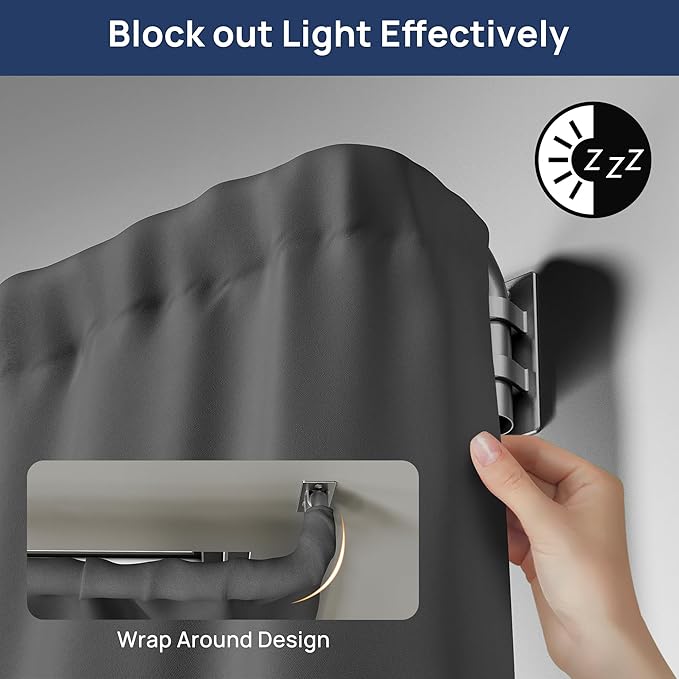 ENJOYBASICS Blackout Curtain rod
