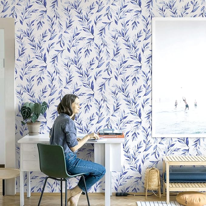 Livebor Leaf Peel and Stick Wallpaper Olive Leaf Contact Paper 17.7inch x