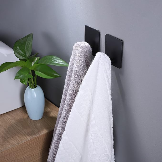 DELITON 8 Pack Adhesive Towel Hooks