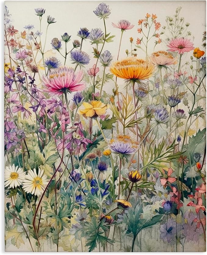 Stupell Industries 'Mixed Wild Flowers', Canvas Art, 24 x 30 Inches, Made in USA