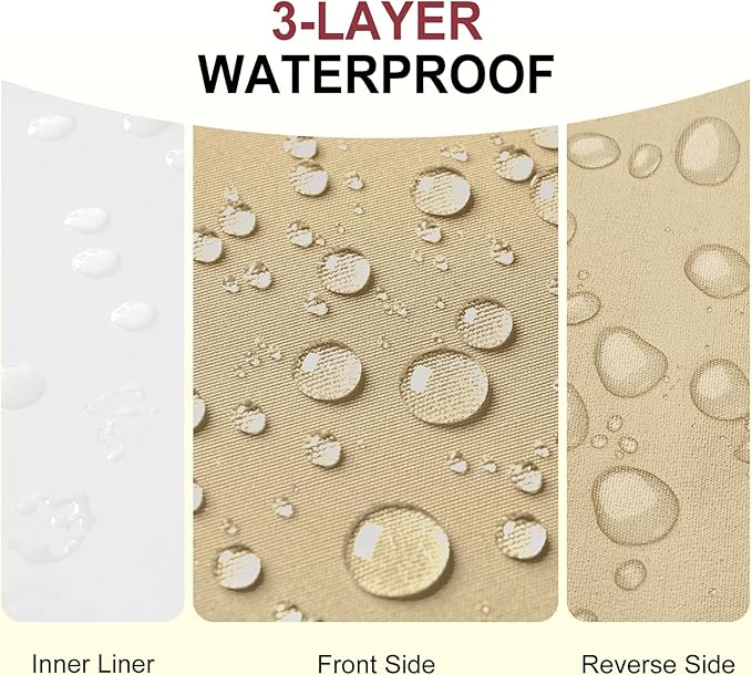downluxe Outdoor Chair Cushions 24x24 with Removable Cover, Waterproof Patio Furniture Cushions, Deep Seat Cushions for Outdoor Furniture with Backrest for Sofa, Couch and Patio Chairs, Khaki