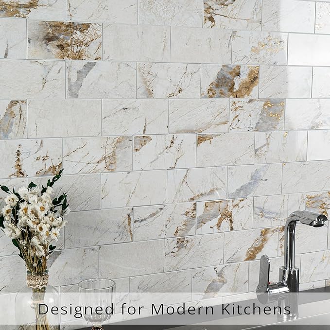 StyloVue 100 Pieces Peel and Stick Backsplash