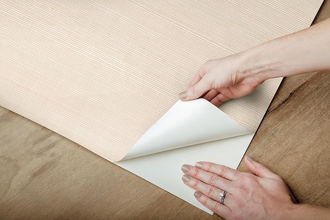 York Wallcoverings Natural Sisal Plaster Peel and Stick Grasscloth Wallpaper