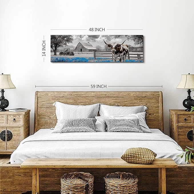 Highland Cow Wall Art Country Barn Truck Pictures