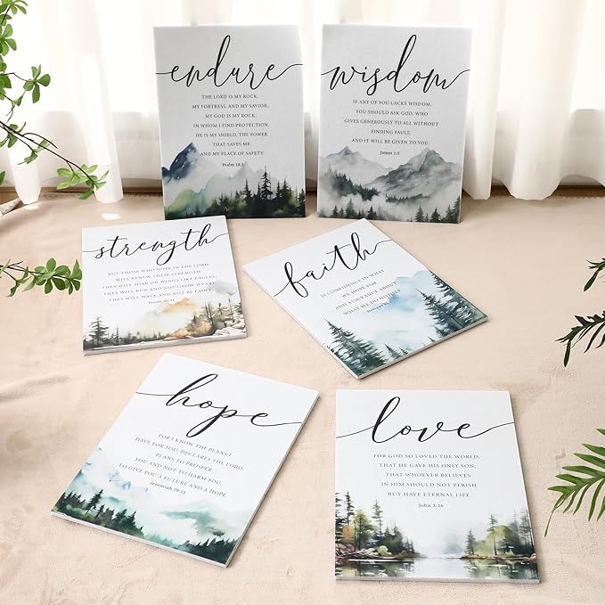 Sacubee 6 Pack Acoustic Christian Art Panels 12" x 16" Faith Hope Love