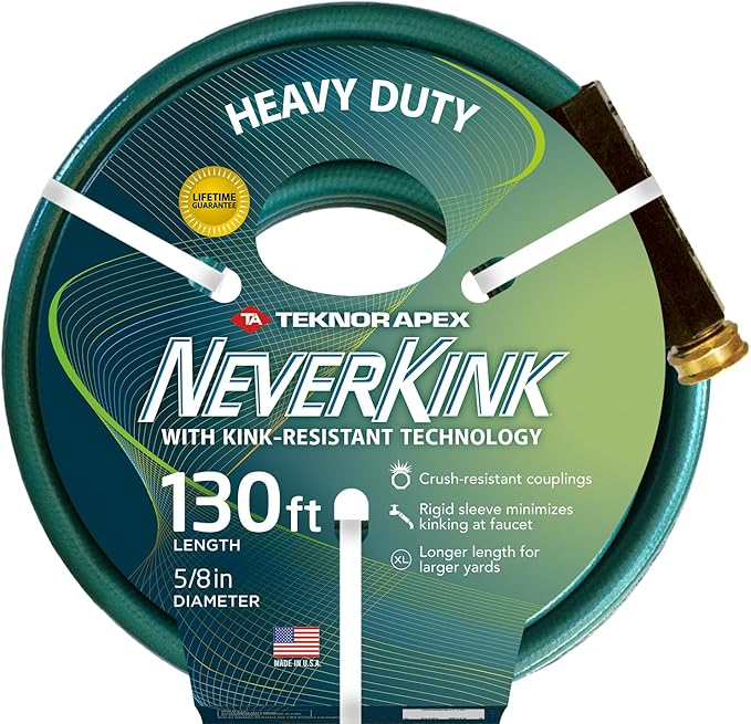 Neverkink 5/8" x 130' Heavy Duty Durable Kink Free Garden Hose