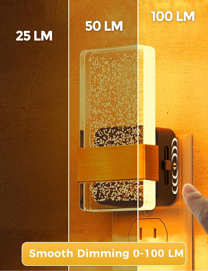 L LOHAS LED Night Light, Amber Night Lights Plug Into Wall, Dusk to Dawn Sensor