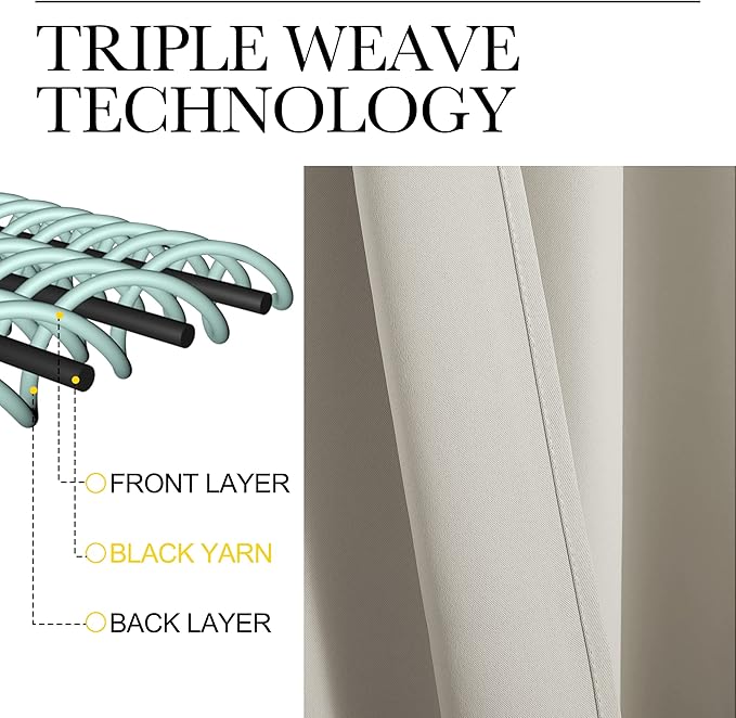 NICETOWN Blackout Curtains for Living Curtains, Room Darkening Window Curtain