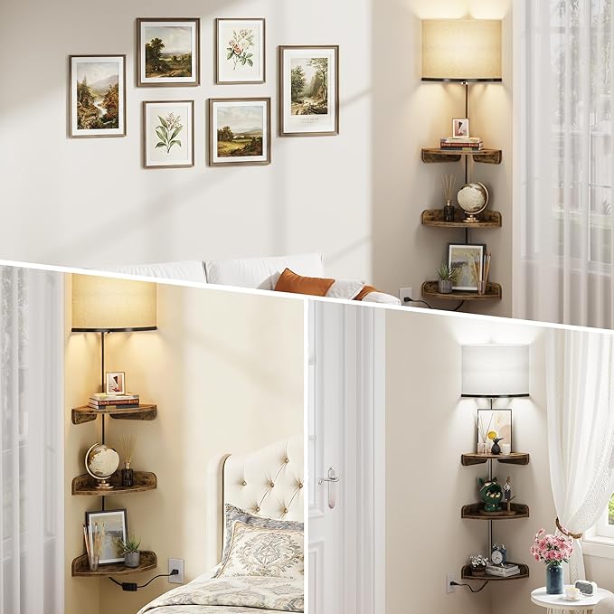 YAOHUOO Corner Shelf Wall Mounted